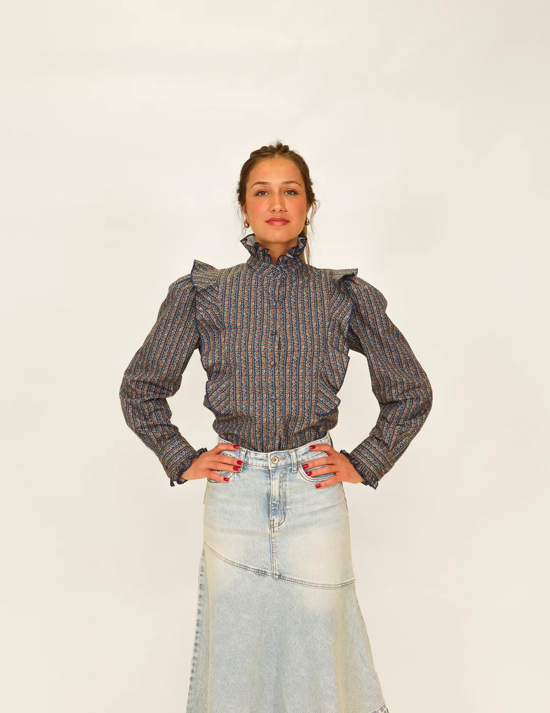 Camisa Maren MK Ocher Blou - Image 4