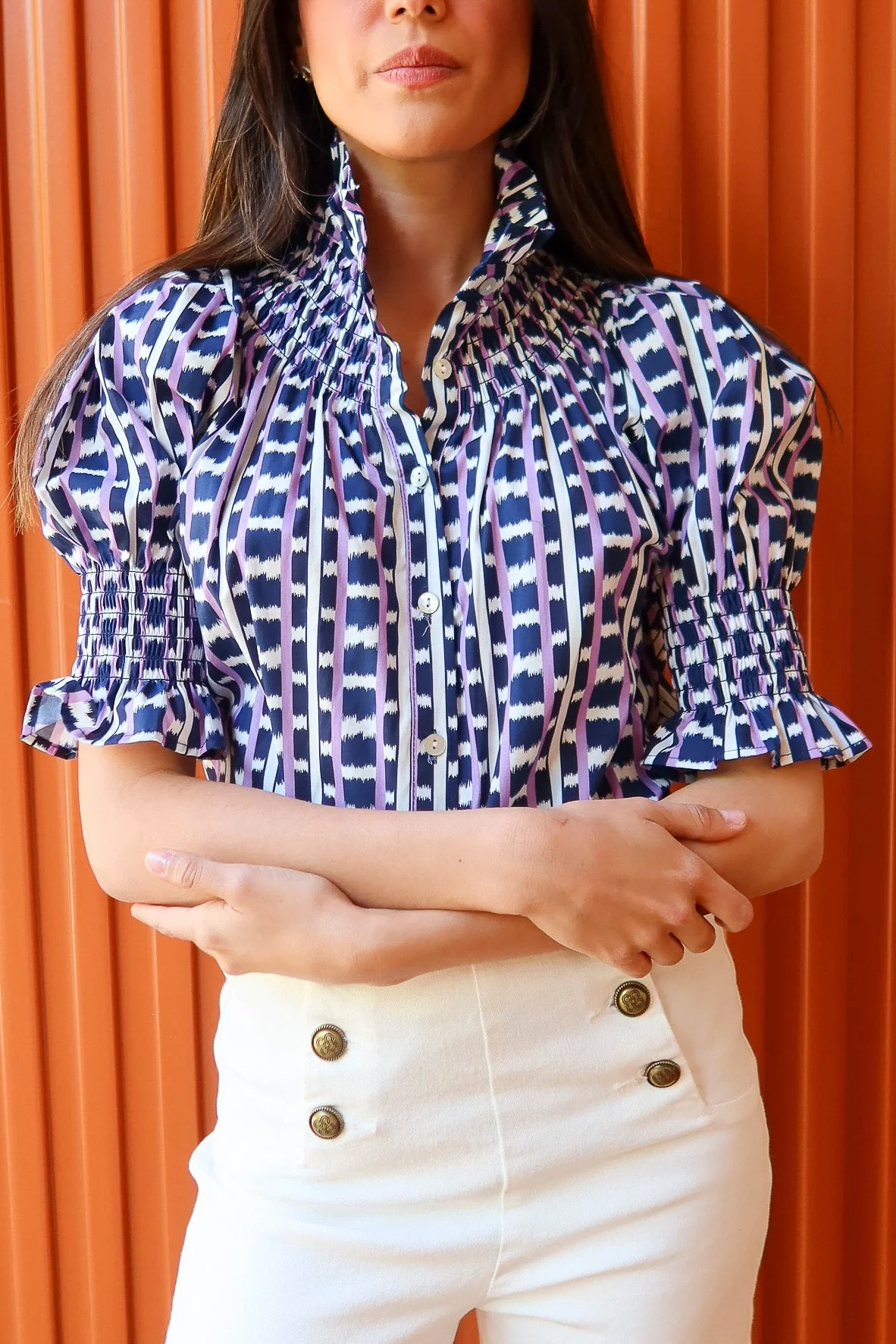 Camisa Ruché Hervet Marino
