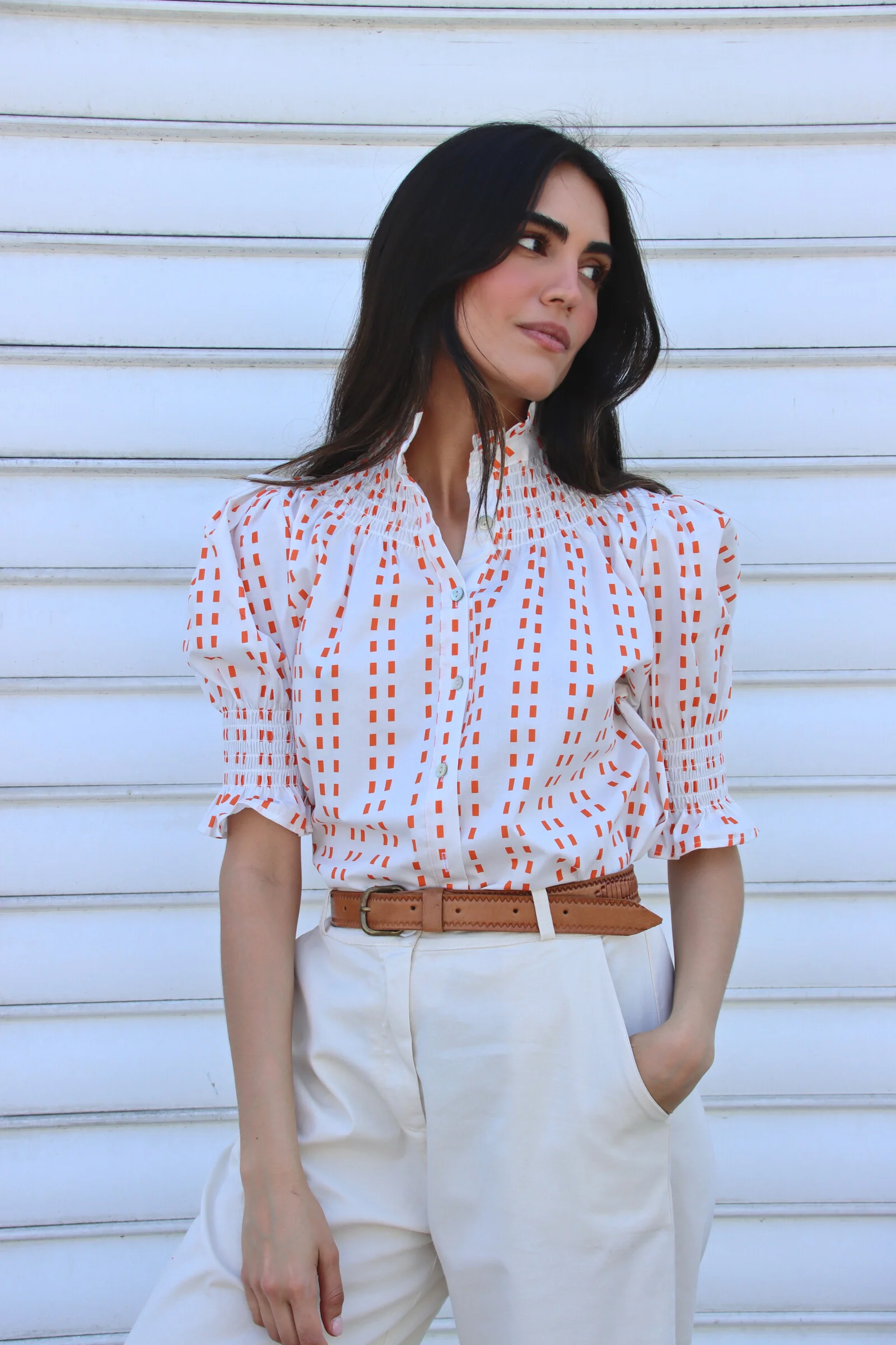 Camisa Ruché Plat Naranja - Image 3