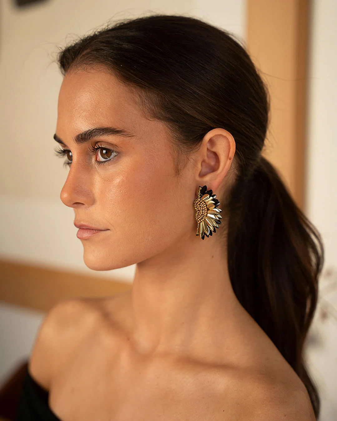Pendientes Arens Negro