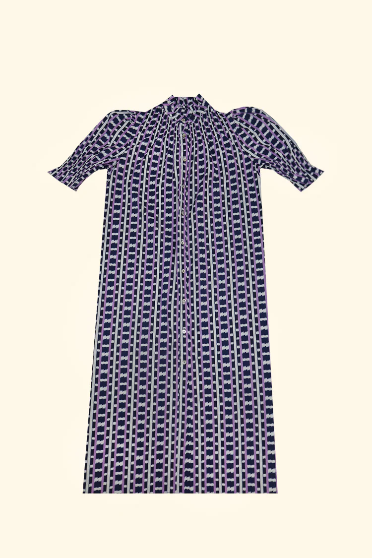 Vestido Ruché Hervet Marino - Image 2