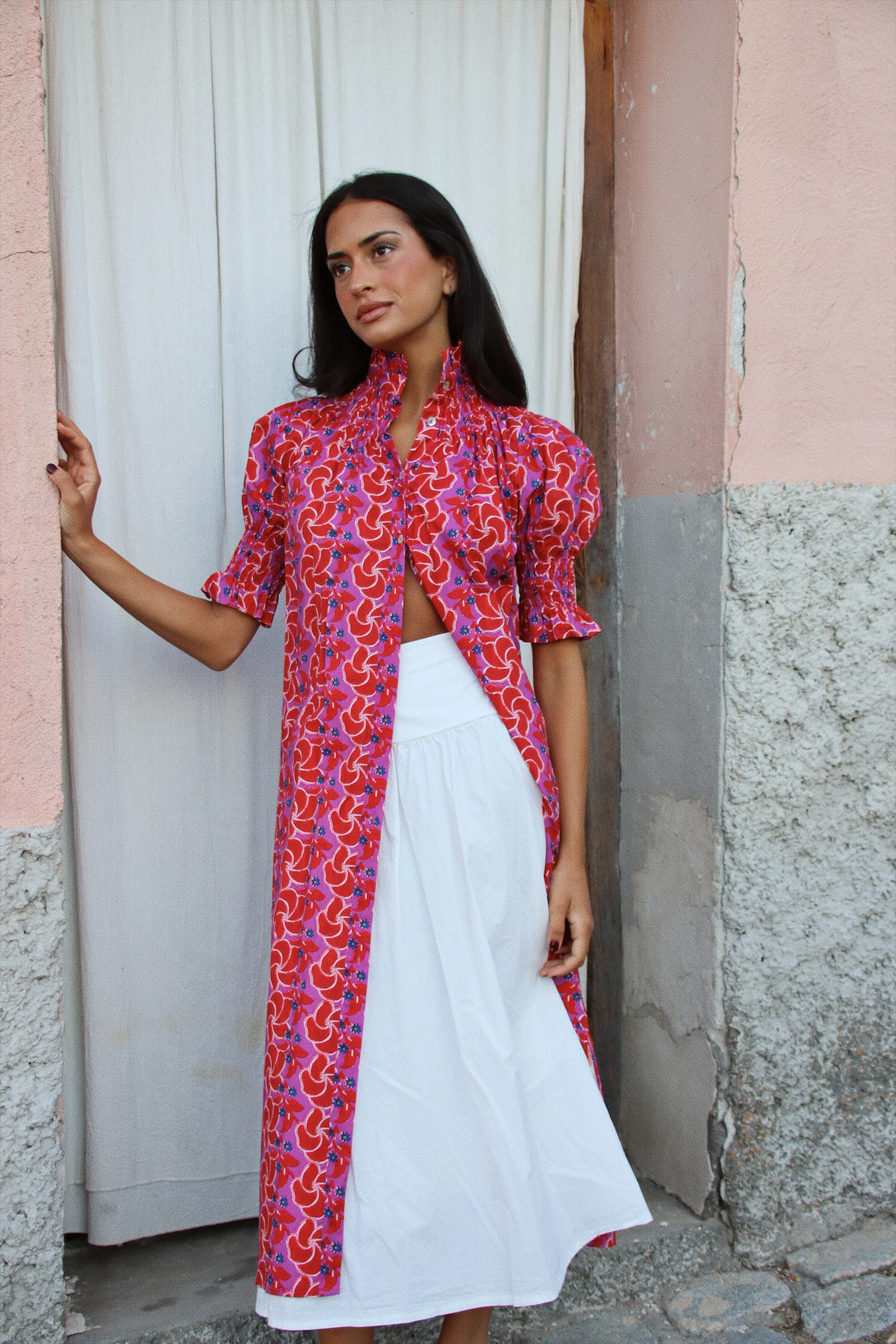 Vestido Ruché Hitch Rojo - Image 5